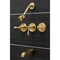 Kingston Brass KB237AL Three-Handle Tub and Shower Faucet, Brushed Brass KB237AL - alternate 5